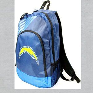 Los Angeles Chargers Striper Style Backpack measures 17 x 13 x 7 inches
